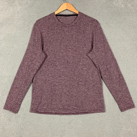 lululemon athletica Other - Lululemon Drysense T-Shirt Men's Large L Heather Dark Adobe Mesh Long Sleeve Gym